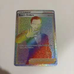 Pokemon TCG Boss's Orders Full Art Rainbow Holo Trainer Rebel Clash #200/192 - Image 1