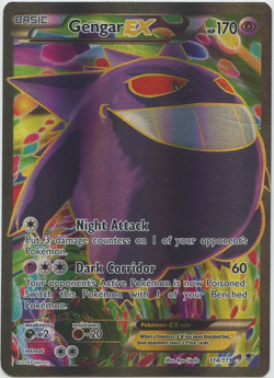 2014 Pokemon Gengar EX 114/119 Phantom Forces Holo Full Art - Image 1