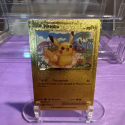 Pokemon Pikachu Gold Foil Card - Image 1