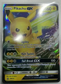 Pikachu GX SM232 - Black Star Promo - Ultra Rare Holo Pokemon Card Near Mint-c - Image 1
