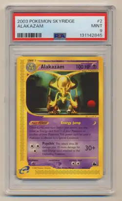 PSA 9 Pokemon Skyridge Rare Alakazam 2/144 MINT Condition!! - Image 1