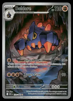 Pokemon Cards Boldore 128/086 White Flare Illustration Rare NM - Image 1