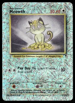 Pokemon Cards Meowth 53/110 Reverse Holo Legendary Collection Uncommon LP - Image 1
