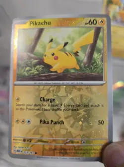 Pokemon Cards Pikachu Lot Of 2. 1 Reverse Holo Sparkly Card Included! - Image 2