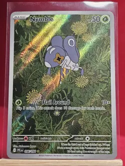 Nymble 96/094 Illustration Rare Full Art Holo Phantasmal Flames Pokemon TCG NM - Image 1