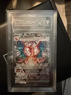 Pokemon TCG Charizard ex 223/197 SV03 Special Illustration Rare Holo TAG 9 - Image 1