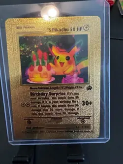 's Pikachu (Birthday Pikachu) 24/53 Pokemon Celebrations Gold - Image 1
