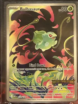 Pokemon TCG Bulbasaur Mega Evolution Stamped 133/132 Holo Illustration Rare EN - Image 1