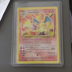 Pokemon Charizard 004/102 Base Set Holo Rare 120 HP English Card - Image 1