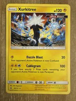 Pokemon TCG Xurkitree Forbidden Light 39/131 Non Holo Rare VLP - Image 1