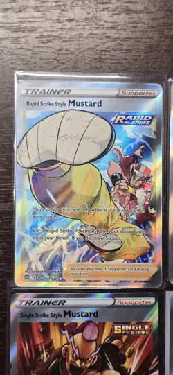 Pokemon Cards Lot (All 4 Mustard Full Art Trainers - Brilliant & Darkness M/NM) - Image 2