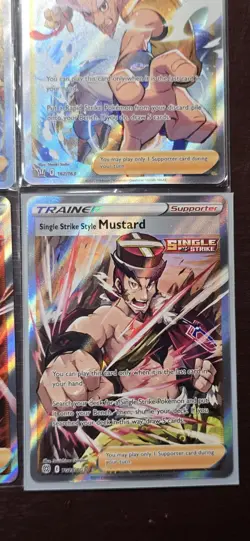Pokemon Cards Lot (All 4 Mustard Full Art Trainers - Brilliant & Darkness M/NM) - Image 4