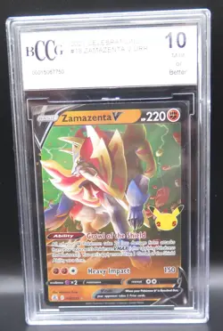 Zamazenta V 018/025 Pokemon TCG Holo Ultra Rare Celebrations BCCG 10 Mint - Image 1