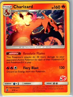 Charizard 3/70 Battle Academy Stamp Non Holo Dragon Majesty - Pokemon Card - NM - Image 1