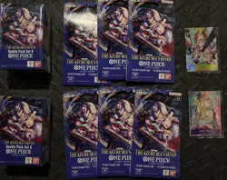 One Piece The Azure Sea's Seven 2 Double Pack Set 9 + 6 Booster Packs + 2 Promos - Image 1