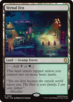 ~ Vernal Fen ~ NM ~ Commander: Teenage Mutant Ninja Turtles ~ MTG ~ - Image 1