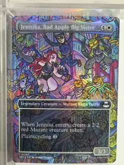 Jennika, Bad Apple Big Sister - Foil - Borderless Scene TMNT MTG - Image 1