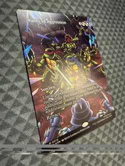 MTG Waves of Aggression #0013 Foil Borerless Mythic TMNT Source Material (PZA) - Image 2