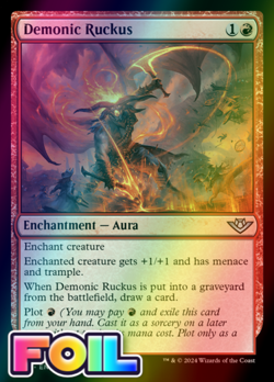 x1 Demonic Ruckus OTJ MTG 120 FOIL UNCOMMON M/NM 1x - Image 1