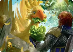 Gysahl Greens (10/53) - Gold Stamped Art Card - MtG Final Fantasy - NM - - Image 1