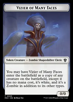 Vizier of Many Faces // Zombie Double-sided Token - MTG Cards Shop - Image 1