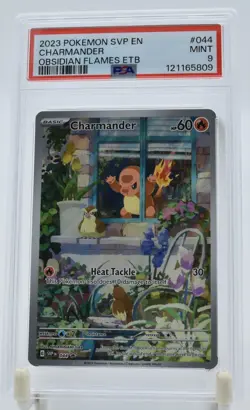 Charmander 044 Promo PSA 9 Obsidian Flames ETB English Pokemon Card Illustration - Image 1