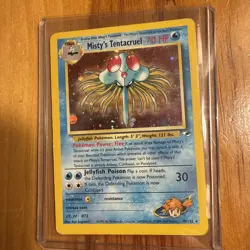 Pokemon TCG Misty's Tentacruel Gym Heroes 10/132 Holo Unlimited Holo Rare card - Image 1