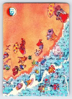 Pocket Monsters #457 Vending Prism Holo Vintage Rare Pokemon Card Beach Day - Nm - Image 1