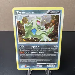 Tyranitar 17/123 Reverse Holo Rare DP Mysterious Treasures Pokemon Card LP + - Image 1