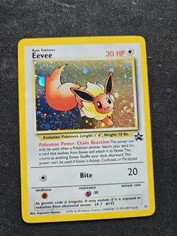 Pokemon Card - Eevee #11 Holo WoTC Black Star Promo - Image 1