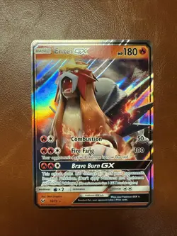 Entei GX 10/73 Shining Legends NM Ultra Rare Pokemon Card - Image 1
