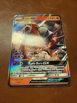 Entei GX 10/73 Shining Legends NM Ultra Rare Pokemon Card - Image 2