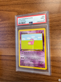 Pokemon TCG Slowpoke Fossil, 1st Edition, Regular Card 55/62 PSA 9 - Image 1