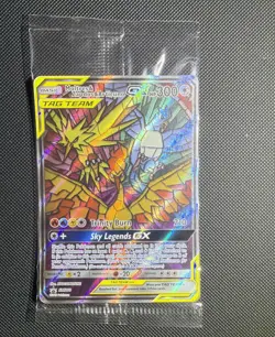 Moltres Zapdos Articuno SM210 GX Tag Team Hidden Fates Promo Card Sealed Wrapper - Image 1