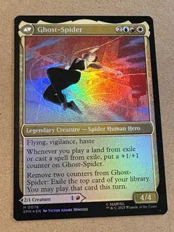 mtg foil Gwen Stacy / Ghost Spider, mythic rare, Spiderman set, unplayed - Image 2