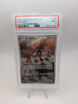 Mr. Mime 179/165 Pokemon Scarlet & Violet 151 Illustration Rare PSA MINT 9 - Image 1