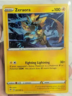 Pokemon TCG Zeraora SWSH Vivid Voltage 61/185 Cosmos Holo With Swirl 🍥 - Image 1