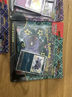 LOT OF 3 Pokemon TCG Paldean Fates Tech Sticker Collection Blister Pack Set NEW! - Image 3