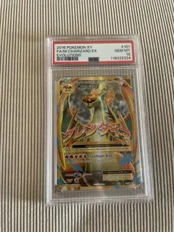 2016 POKEMON XY EVOLUTIONS #101 FULL ART/M CHARIZARD EX PSA 10 - Image 1