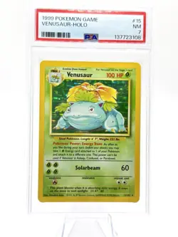 Pokemon TCG Venusaur Base Set 15/102 Holo 1999-2000 Wizards Base Set. PSA 7 - Image 1