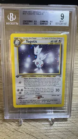 Togetic- 2000 Pokemon Neo Genesis 1st Edition #16 Holo BGS 9 - Image 2