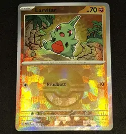 Texture Shift Error Larvitar Poke Ball 047/131 Prismatic Evolutions Pokemon TCG - Image 2