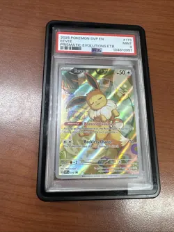 Pokemon Eevee TCG 173 Holo Promo Prismatic Evolutions ETB, PSA 9 - Image 1