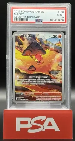 2023 POKEMON PAR EN-PARADOX RIFT #186 MAGBY ILLUSTRATION RARE PSA 9 - Image 1