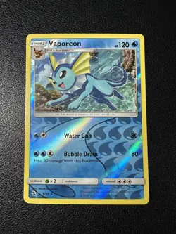Vaporeon 18/68 Hidden Fates Reverse Holo Pokemon - Image 1