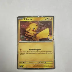 Pokemon TCG Pikachu 051/162 Stamped 2026 Pokemon Day 30 Promo NM - Image 1