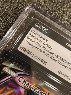 CGC 10 GEM MINT Charizard V SWSH050 Holo Champions Path ETB Star Promo Pokemon - Image 3
