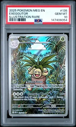 2025 POKEMON MEG EN-MEGA EVOLUTION ILLUSTRATION RARE #135 EXEGGUTOR PSA 10 - Image 1