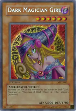 Lightly Played Dark Magician Girl - MFC-000 - Secret Rare - 1st Edition - YuGiOh - Image 1