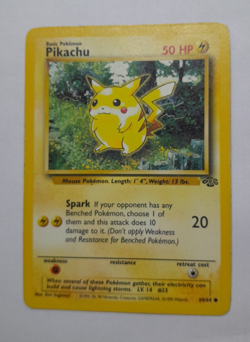 Vintage Pokemon Basic Pokemon Jungle Pikachu 60/64 Wizards Of The Coast CCG Card - Image 2